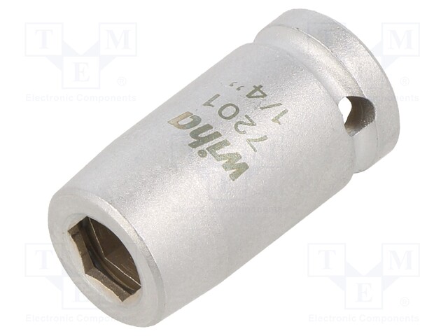 Holders for screwdriver bits; Socket: 1/4"; Overall len: 25mm