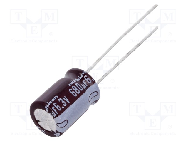 Capacitor: electrolytic; low impedance; THT; 680uF; 6.3VDC; ±20%