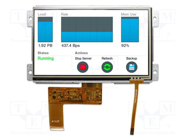 Display: TFT; 800x480; Illumin: LED; Window dimensions: 154x85.6mm