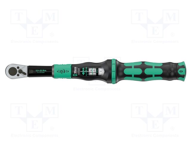 Wrench; torque; 299mm; 2.5÷25Nm; Mounting: 1/4",hexagonal