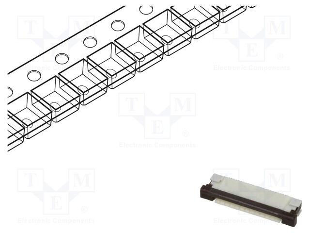 Connector: FFC (FPC); horizontal; PIN: 12; ZIF; SMT; 50V; 0.4A