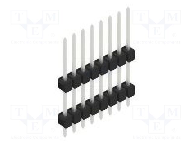 Connector: pin strips; pin header; male; PIN: 8; 2.54mm; THT; 1x8