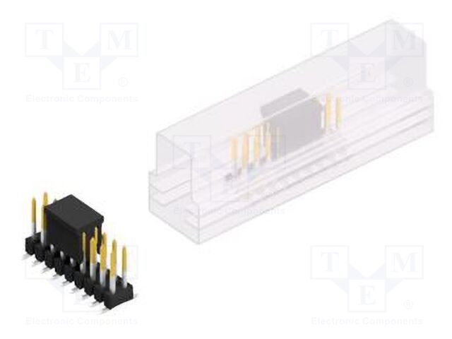 Connector: pin strips; pin header; male; PIN: 18; 2.54mm; SMT; 2x9
