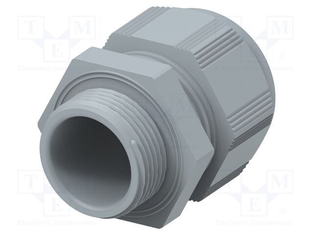 Cable gland; without nut,with long thread; M25; 1.5; IP68; grey