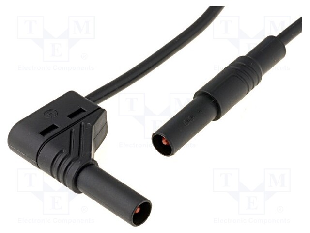 Test lead; PVC; 1m; black; 32A; 1kV; Cond.cross sec: 2.5mm2