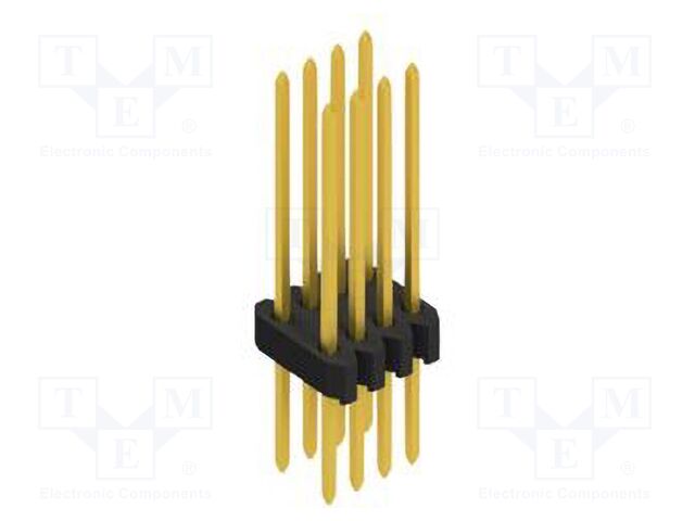 Connector: pin strips; pin header; male; PIN: 8; 1.27mm; THT; 2x4