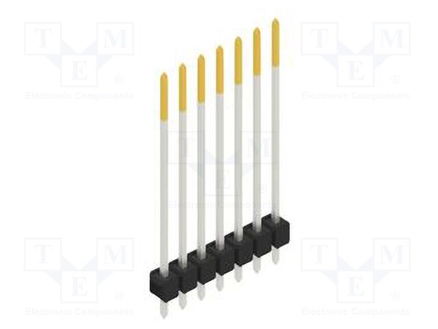 Connector: pin strips; pin header; male; PIN: 7; 2.54mm; THT; 1x7
