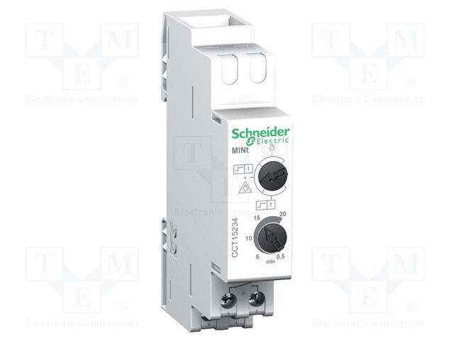 Timer; Range: 0,5min÷20min; SPST-NO; 230VAC; DIN; OUT 1: 250VAC/16A