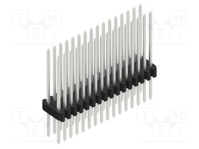 Connector: pin strips; pin header; male; PIN: 32; 1.27mm; THT; 2x16