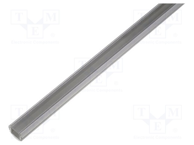 Profiles for LED modules; transparent; oval; L: 2m; aluminium