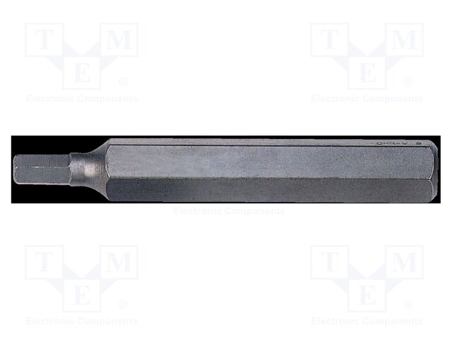 Screwdriver bit; hex key; HEX 6mm; Overall len: 75mm