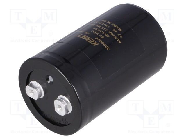 Capacitor: electrolytic; 33000uF; 63VDC; Leads: screw; ESR: 8mΩ