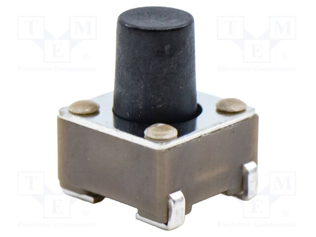 TACTILE SW, SPST, 0.05A, 12VDC, SOLDER