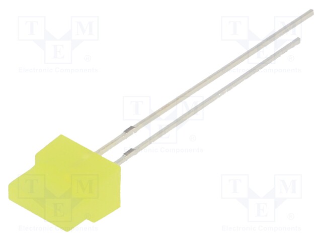 LED; rectangular; 1.8x7.05mm; yellow; 150÷220mcd; 30°; Front: flat