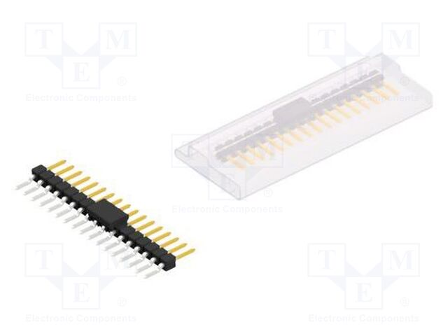 Connector: pin strips; pin header; male; PIN: 17; 2.54mm; SMT; 1x17