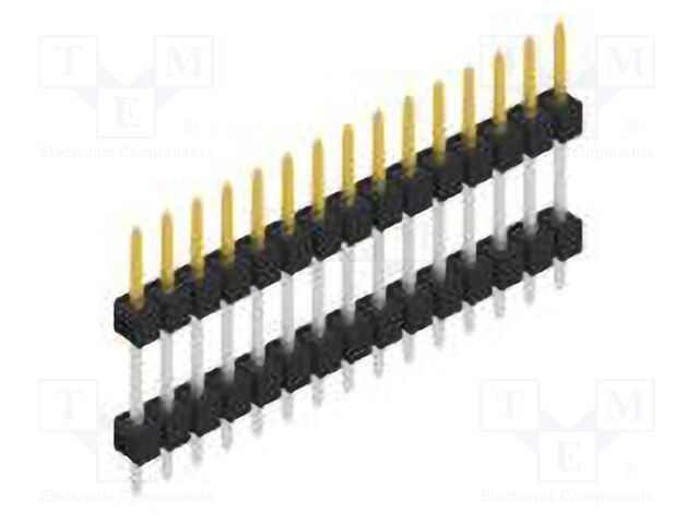 Connector: pin strips; pin header; male; PIN: 15; 2.54mm; THT; 1x15