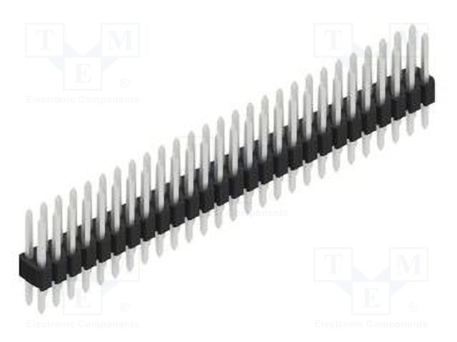 Connector: pin strips; pin header; male; PIN: 54; 1.27mm; THT; 2x27
