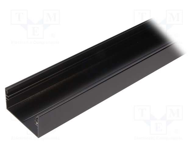 Profiles for LED modules; surface; black; L: 1m; aluminium