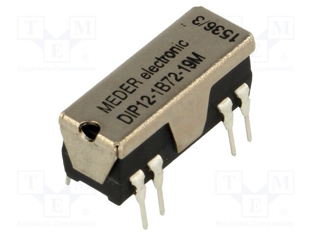 Relay: reed; SPST-NC; Ucoil: 12VDC; 1A; max.200VDC; max.200VAC; PCB