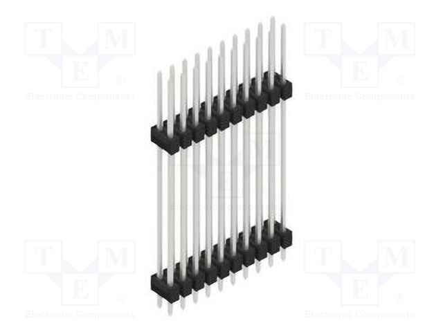 Connector: pin strips; pin header; male; PIN: 20; 2.54mm; THT; 2x10