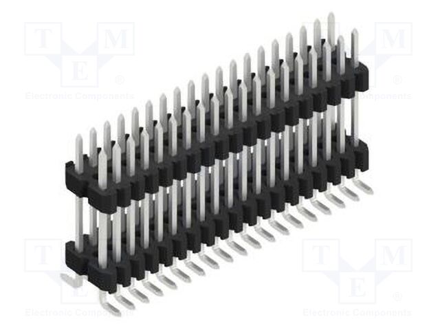 Connector: pin strips; pin header; male; PIN: 38; 1.27mm; SMT; 2x19