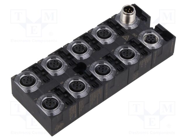 Distribution box; M12; PIN: 5; socket; 4A; Cube67; IP67; IN: 8; OUT: 8