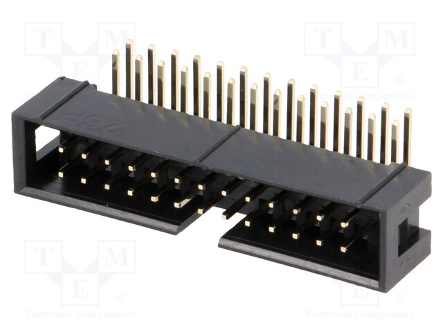 Socket; IDC; male; PIN: 26; angled 90°; THT; gold-plated; 2.54mm