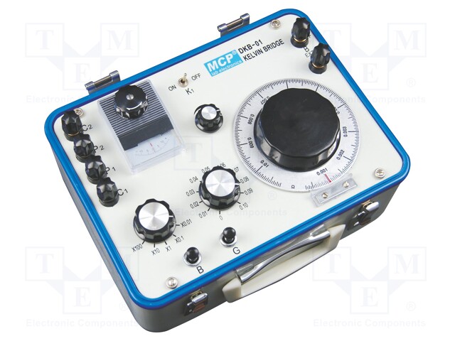 Meter: Thomson bridge; R accuracy: ±0,2%; DKB-01-LEADS