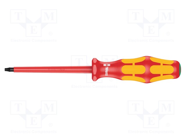 Screwdriver; insulated; Torx®; TX09; Blade length: 80mm; 1kVAC