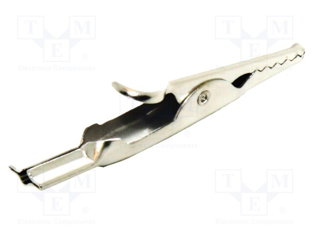 Crocodile clip; 10A; Grip capac: max.7.9mm; Overall len: 50.1mm