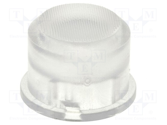 Button; round; transparent; Ø9.6mm; Mat: plastic