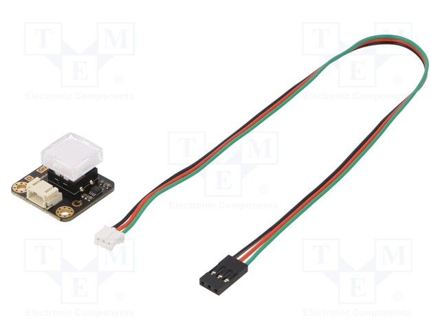 Module: button; 3.3÷5VDC; 27x26.5mm; Backlight colour: green