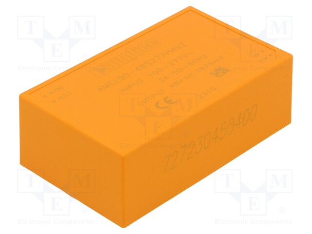 Converter: AC/DC; 90W; Uin: 85÷305V; Uout: 48VDC; Iout: 7.875A; 93%