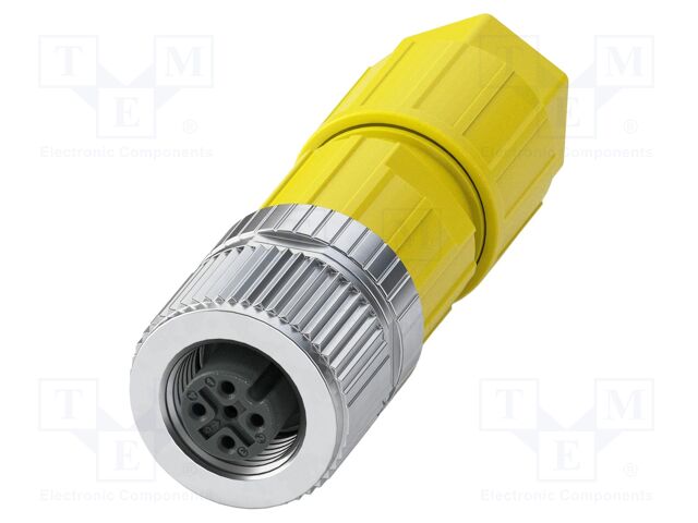 Connector: M12; plug; PIN: 5; 48V; straight; IP65; push-lock; A code