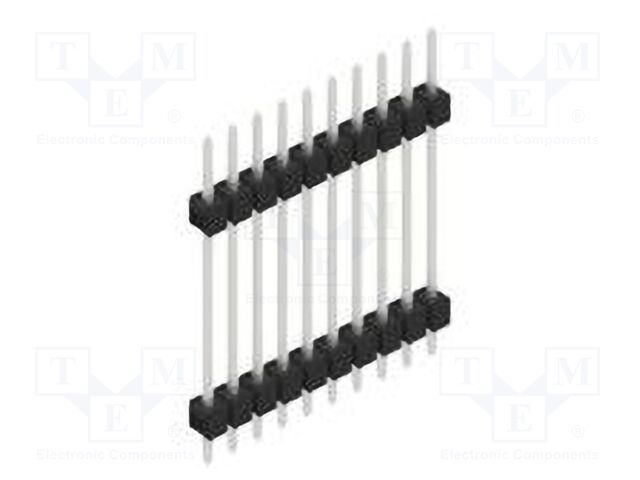 Connector: pin strips; pin header; male; PIN: 10; 2.54mm; THT; 1x10