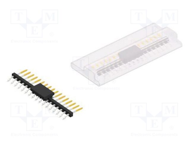 Connector: pin strips; pin header; male; PIN: 17; 2mm; SMT; 1x17