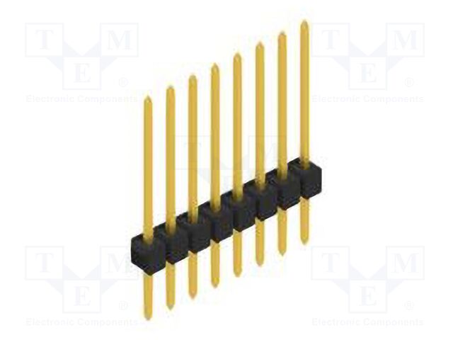 Connector: pin strips; pin header; male; PIN: 8; 2.54mm; THT; 1x8