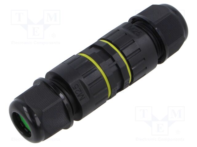 Connector: AC supply; snap-on; 24A; 450V; ways: 2; 5÷9mm; 0.5÷2.5mm2