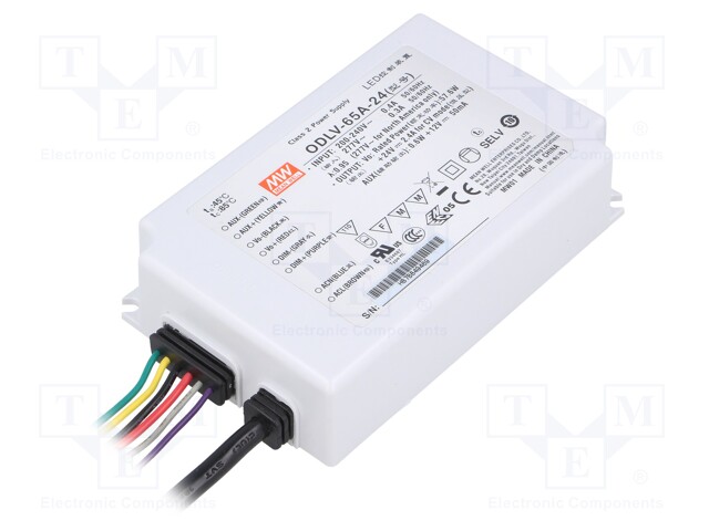 Power supply: switched-mode; LED; 58W; 24VDC; 2.4A; 180÷295VAC