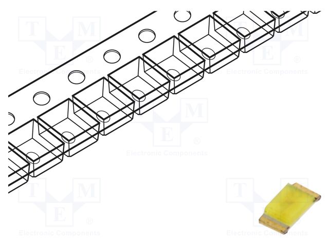 LED; white; SMD; 56÷146mcd; 130°; 5mA; 2.7÷3.15VDC; Lens: yellow