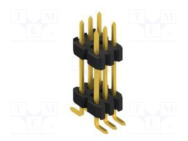 Connector: pin strips; pin header; male; PIN: 6; 1.27mm; SMT; 2x3