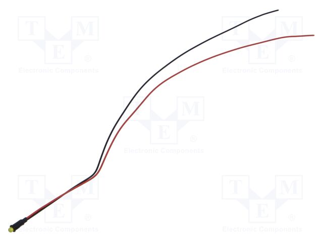 Indicator: LED; 2VDC; plastic; 3mm