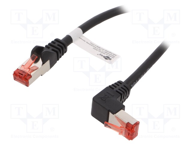 Patch cord; S/FTP; 6; stranded; Cu; LSZH; black; 5m; 28AWG; -20÷65°C