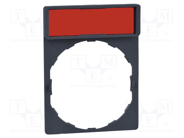 Bezel with description label; 16mm; Harmony XB6