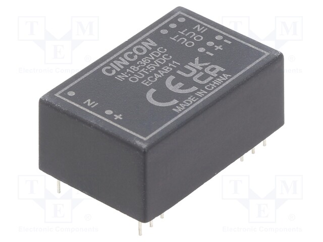Converter: DC/DC; 5/6W; Uin: 18÷36V; 5VDC; Iout: 1000mA; DIP24; 15g
