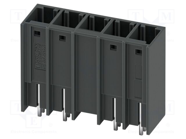 PCB headers, nominal cross section: 6 mm?, color: black, nom