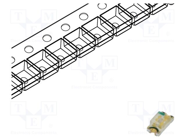 LED; SMD; 0603; blue; 15÷35mcd; 1.6x0.8x0.6mm; 140°; 2.8÷3.8V; 20mA