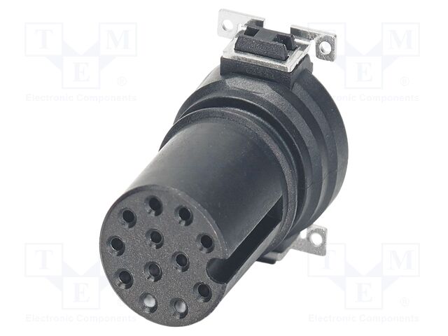 Connector: M12; contact insert; PIN: 12; 30V; straight; SMT; A code