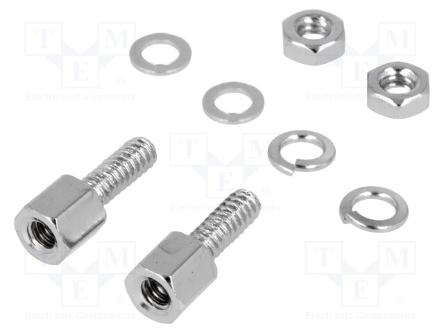Set of screws for D-Sub; UNC4-40; Thread len: 8mm