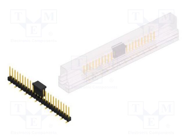 Connector: pin strips; pin header; male; PIN: 24; 2.54mm; SMT; 1x24